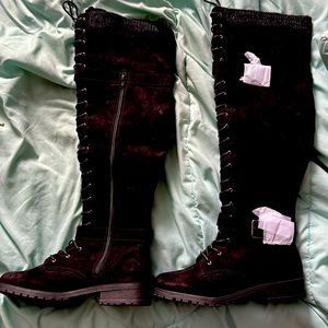 Winter boots, knee high